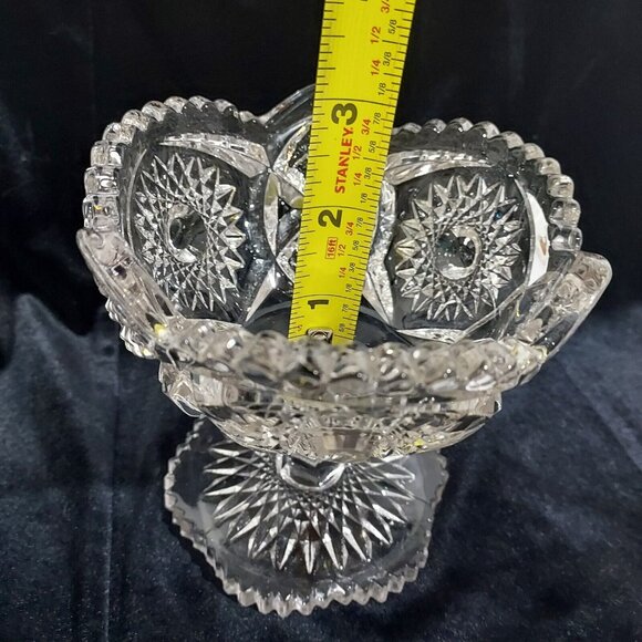 Early American Pressed Pattern Glass (EAPG)Pedestal/Compote Bowl 5" Tall Vintage - Picture 9 of 12